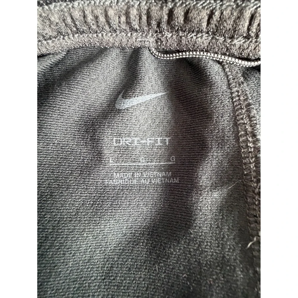 Nike Basketball Shorts Mens Large Black Excellent Dri-FIT Mesh Side Stripe